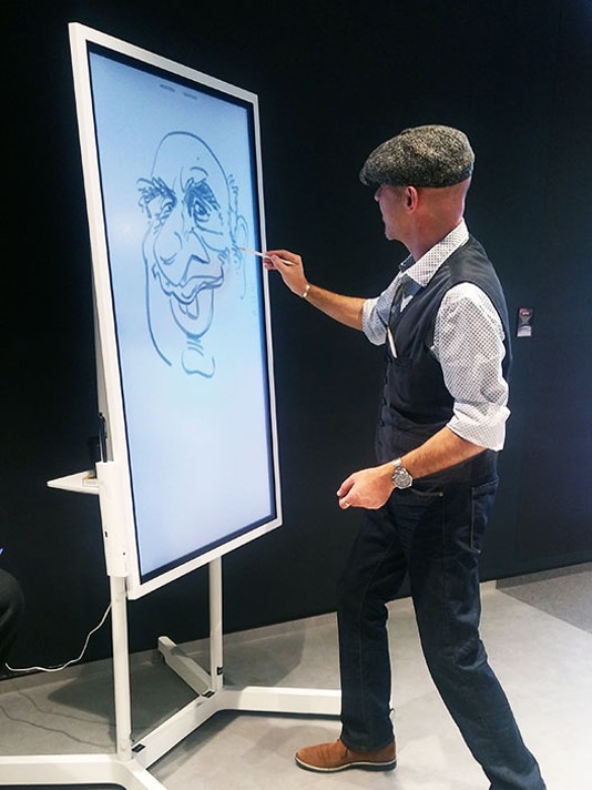 corporate caricature artists in Sheffield, UK